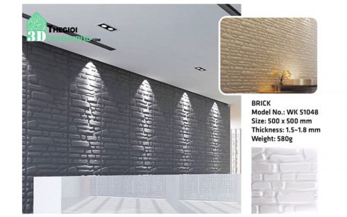 Ốp tường nhựa 3D PVC – BRICK WK51048