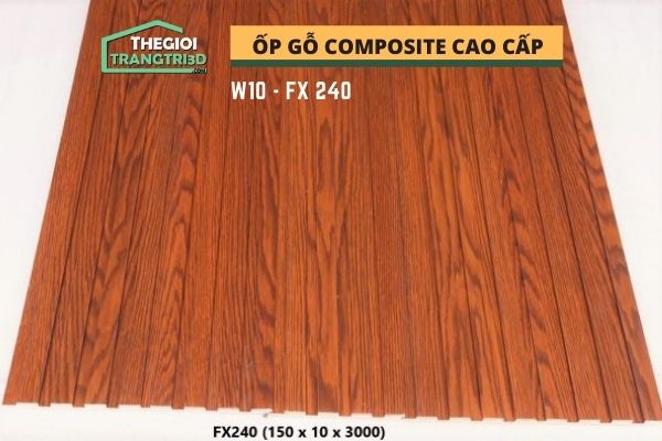 Ốp tường gỗ composite cao cấp - lamri nhựa gỗ GPWood W10 FX240