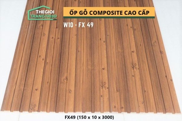 Ốp tường gỗ composite cao cấp - lamri nhựa gỗ GPWood W10 FX49
