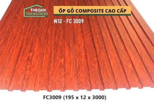 Ốp tường gỗ composite cao cấp - lamri nhựa gỗ GPWood W12 FC3009