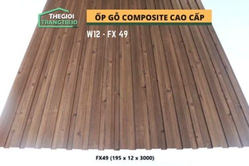 Ốp tường gỗ composite cao cấp - lamri nhựa gỗ GPWood W12 FX49