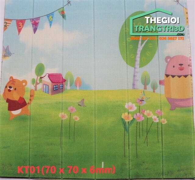 Tấm xốp dán tường hoạt hình phòng trẻ em 01