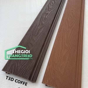 Ốp tường nhựa gỗ ngoài trời T3D - Tấm ốp giả gỗ ngoài trời