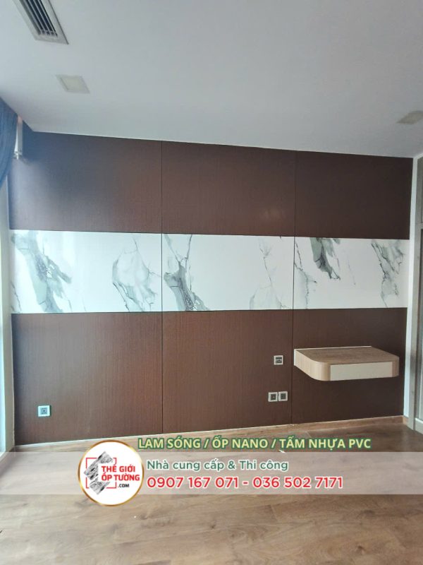 Tấm nhựa giả gỗ ốp tường nano – Vật liệu trang trí “đa năng”