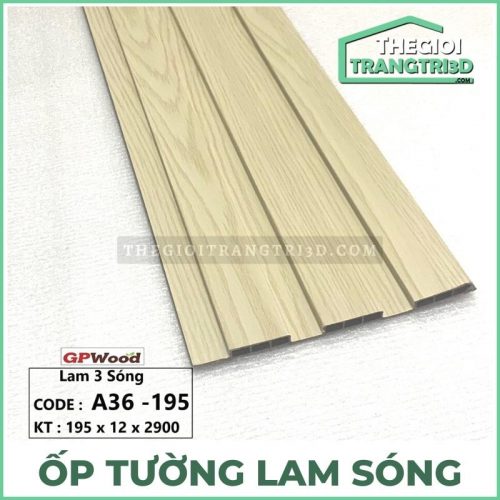 Tấm Ốp Tường Lam Sóng Vân Gỗ A36