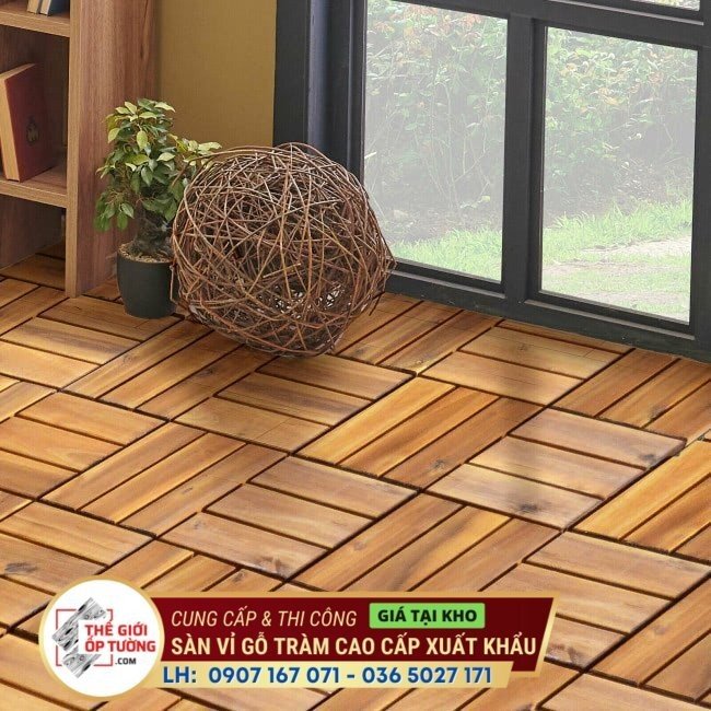 Ứng dụng vỉ sàn gỗ Tràm tự nhiên cao cấp cho các khu vực: