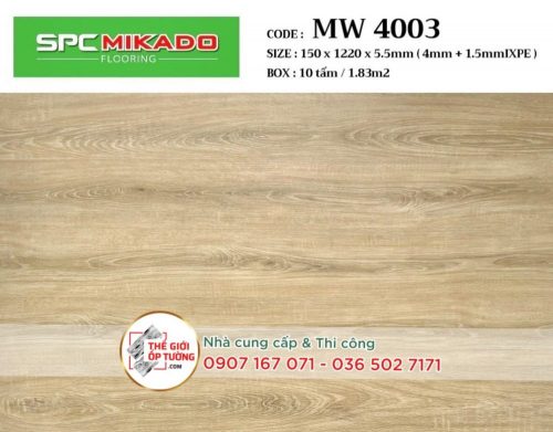 Sàn Gỗ Hèm Khóa SPC MIKADO 5.5mm - MW4003