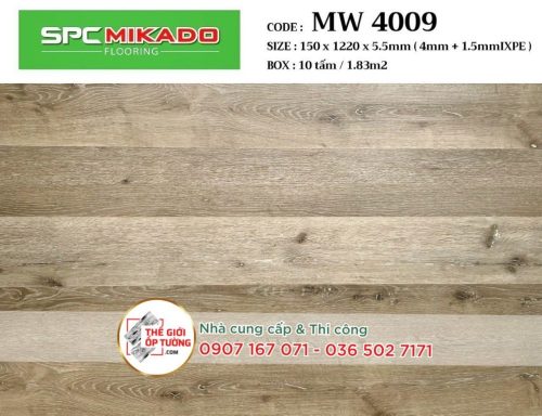 Sàn Gỗ Hèm Khóa SPC MIKADO 5.5mm - MW4009