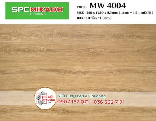 Sàn Gỗ Hèm Khóa SPC MIKADO 5.5mm - MW4004