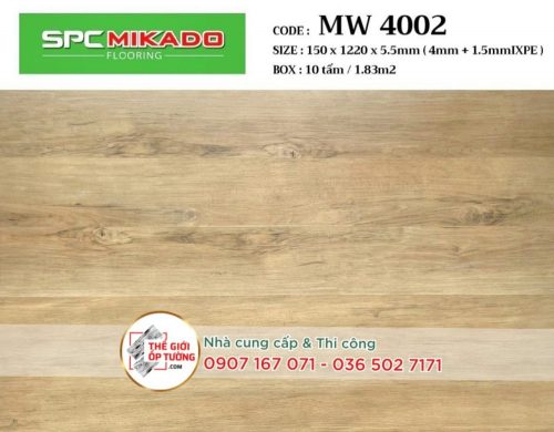Sàn Gỗ Hèm Khóa SPC MIKADO 5.5mm - MW4002