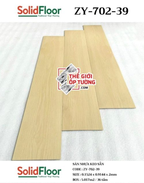 Sàn nhựa giả gỗ sẵn keo tự dán Solid Floor 702-39