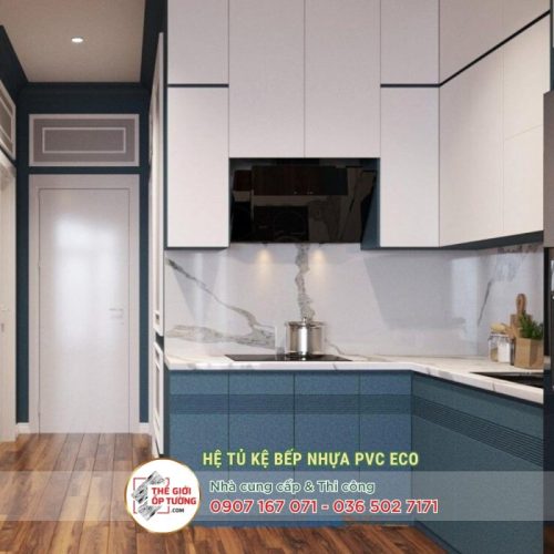 Hệ Tủ Kệ Bếp Nhựa ECO Nội Thất PVC mẫu 07