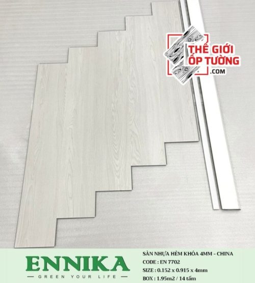 Sàn Nhựa Hèm Khóa Ennika 4mm 7702