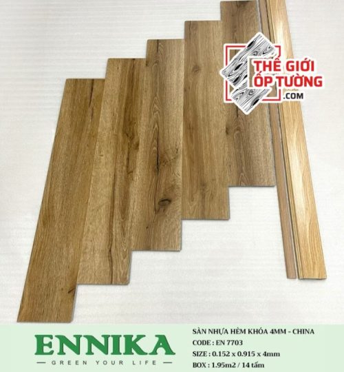 Sàn Nhựa Hèm Khóa Ennika 4mm 7703