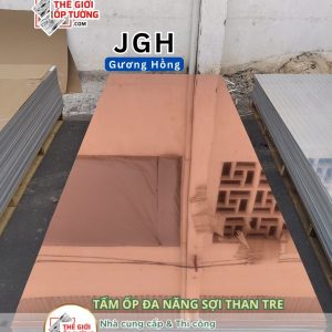 Tấm ốp tường than tre gương hồng JGH