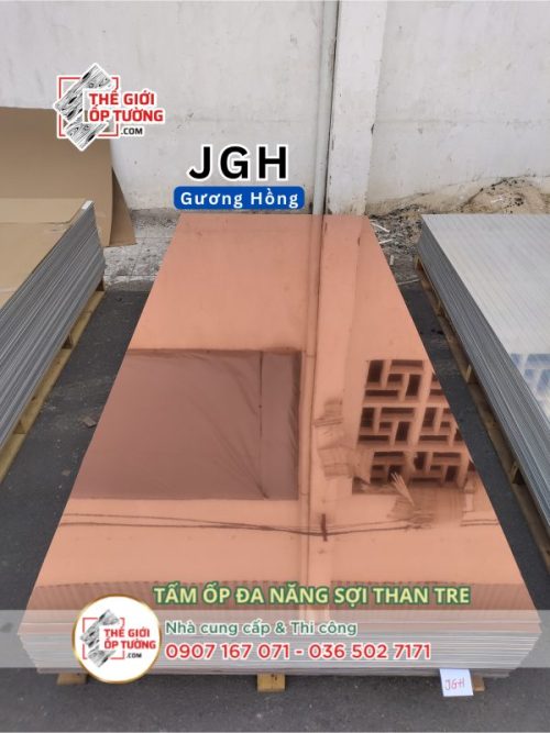 Tấm ốp tường than tre gương hồng JGH