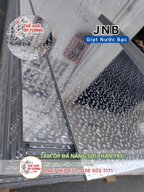 Tấm ốp tường than tre giọt nước hồng JNB