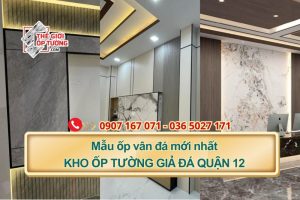 Mẫu ốp vân đá mới tại kho thi công tấm ốp tường giả đá quận 12