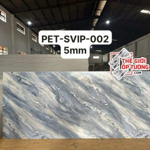 Ốp tường than tre vân đá 5mm PET SVIP 02