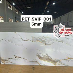 Ốp tường than tre vân đá 5mm PET SVIP 01