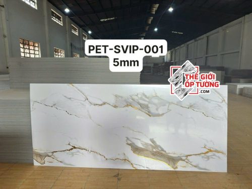 Ốp tường than tre vân đá 5mm PET SVIP 01