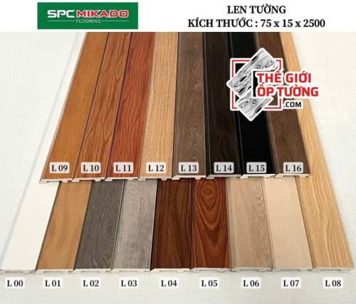 Len Tường Vân Gỗ SPC MIKADO