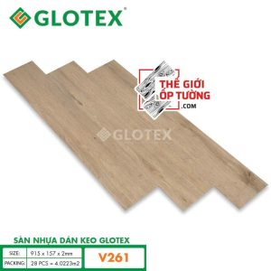 Sàn nhựa sẵn keo bóc dán 2mm Glotex 261