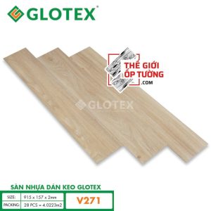 Sàn nhựa sẵn keo bóc dán 2mm Glotex 271