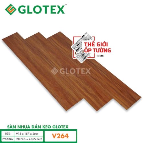 Sàn nhựa sẵn keo bóc dán 2mm Glotex 264