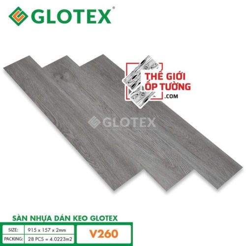 Sàn nhựa sẵn keo bóc dán 2mm Glotex 260