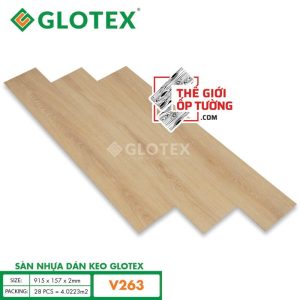 Sàn nhựa sẵn keo bóc dán 2mm Glotex 263