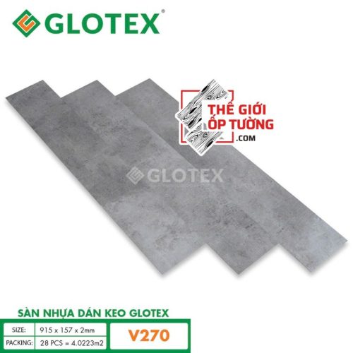 Sàn nhựa sẵn keo bóc dán 2mm Glotex 270