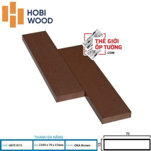 Ốp Tường Sàn Ngoài Trời Gỗ Nhựa Composite Hobi Wood - Thanh Đa Năng 02