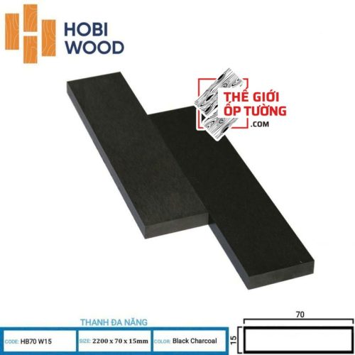 Ốp Tường Sàn Ngoài Trời Gỗ Nhựa Composite Hobi Wood - Thanh Đa Năng 02