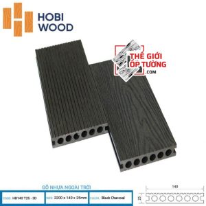 Ốp Tường Sàn Ngoài Trời Gỗ Nhựa Composite Hobi Wood - Ốp Lỗ Tròn