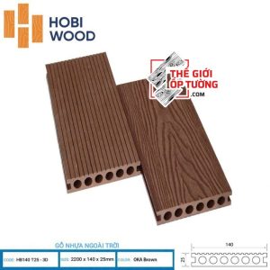 Ốp Tường Sàn Ngoài Trời Gỗ Nhựa Composite Hobi Wood - Ốp Lỗ Tròn