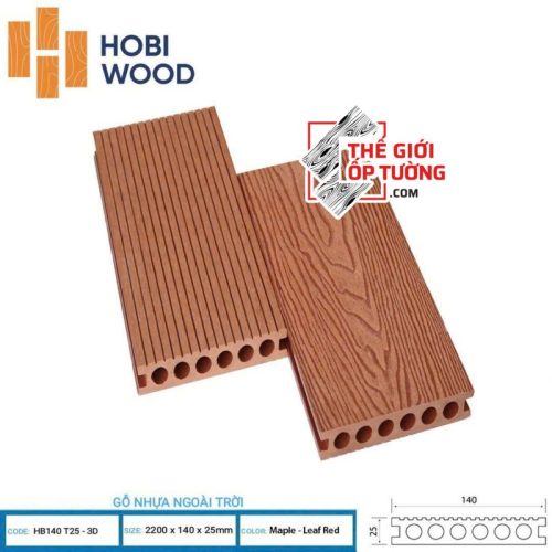 Ốp Tường Sàn Ngoài Trời Gỗ Nhựa Composite Hobi Wood - Ốp Lỗ Tròn