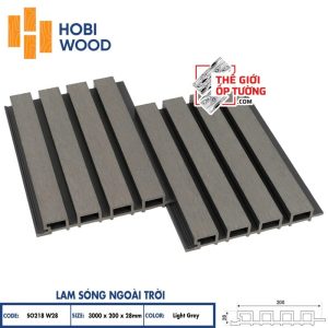 Ốp Tường Sàn Ngoài Trời Gỗ Nhựa Composite Hobi Wood - Lam Sóng