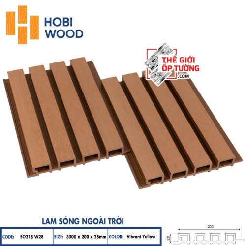 Ốp Tường Sàn Ngoài Trời Gỗ Nhựa Composite Hobi Wood - Lam Sóng