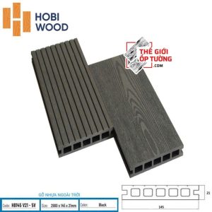 Ốp Tường Sàn Ngoài Trời Gỗ Nhựa Composite Hobi Wood - Ốp Lỗ Vuông