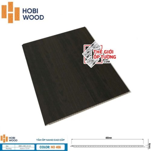 Tấm ốp tường nano vân gỗ cao cấp HOBI Wood 3000x400x8mm