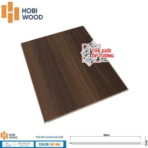 Tấm ốp tường nano vân gỗ cao cấp HOBI Wood 3000x400x8mm