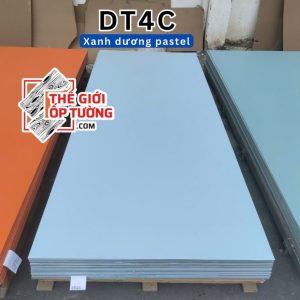 Ốp tường than tre đơn sắc xanh dương pastel DT4C