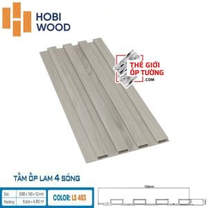 Lam Sóng Ốp Tường HOBI Wood - Lam 4 sóng vân gỗ