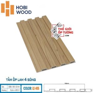 Lam Sóng Ốp Tường HOBI Wood - Lam 4 sóng vân gỗ