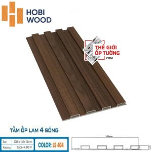 Lam Sóng Ốp Tường HOBI Wood - Lam 4 sóng vân gỗ