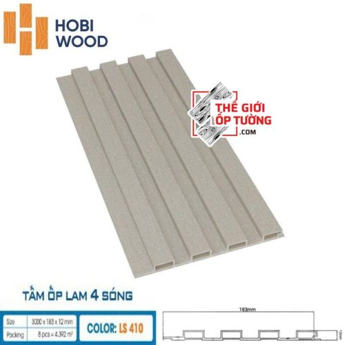 Lam Sóng Ốp Tường HOBI Wood - Lam 4 sóng vân vải