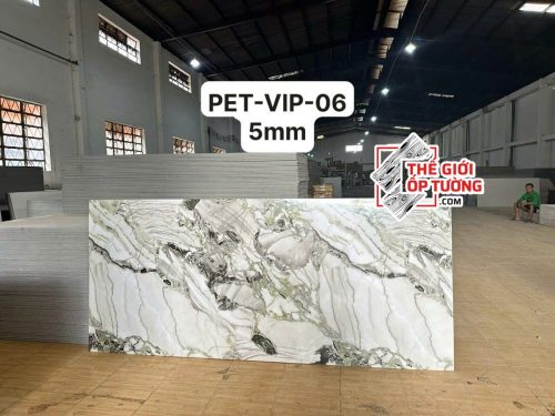 Ốp tường than tre vân đá 5mm PET VIP 06