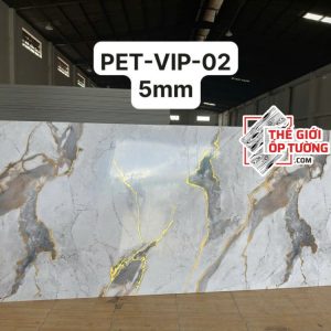 Ốp tường than tre vân đá 5mm PET VIP 02