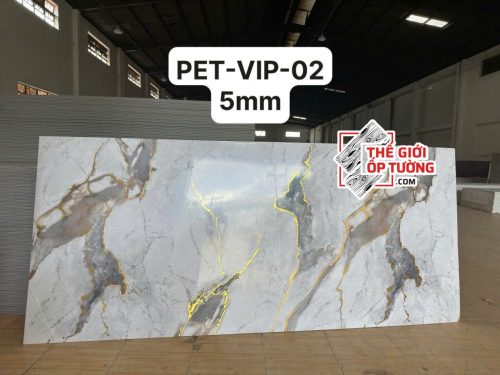 Ốp tường than tre vân đá 5mm PET VIP 02